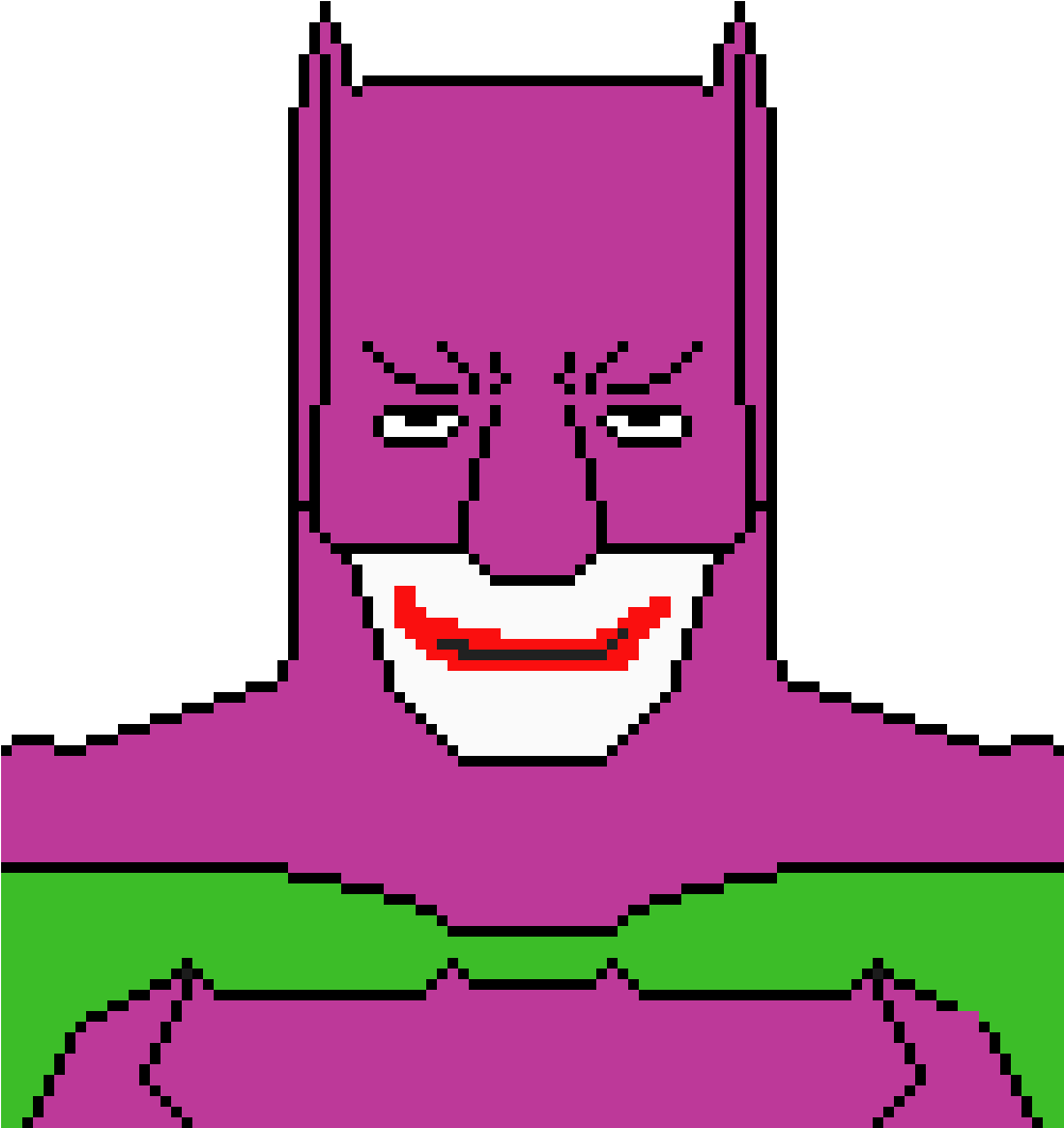 Joker Batman - Pixel Art (1060x1060), Png Download
