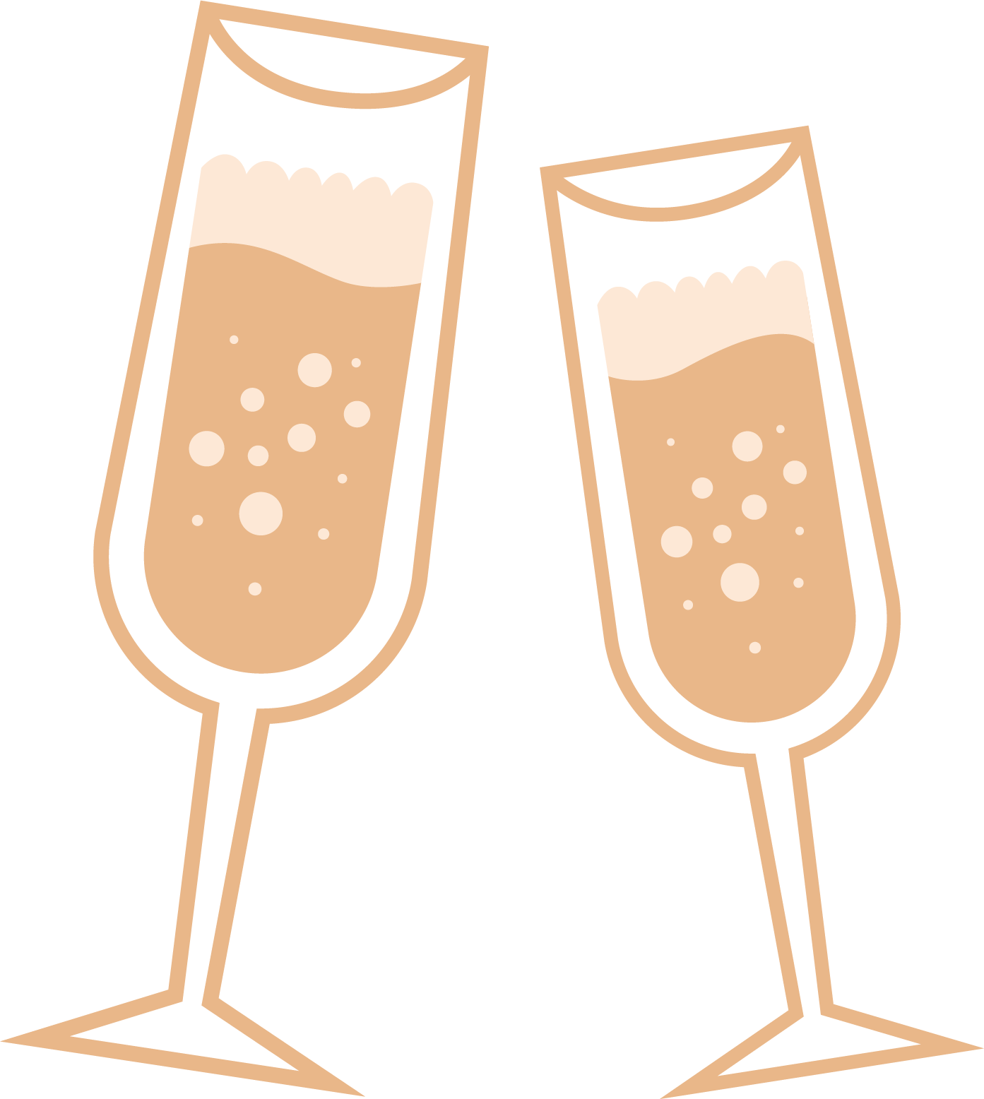 Vector Black And White Library Champagne Toast Clipart - Wine Glass Png Clipart (1393x1556), Png Download