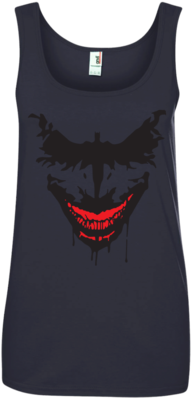Joker's Face Ladies Tee Apparel Teepeat - Shirt (400x400), Png Download
