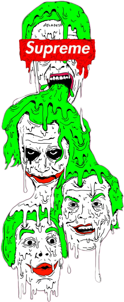 Supreme Jokerface Joker Batman Jokerandharley Harveyden - Joker (1024x1024), Png Download