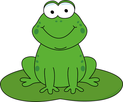 Lily Pad Clipart At - Cartoon Frog On Lily Pad (500x415), Png Download