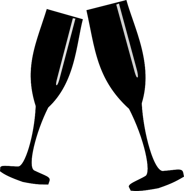 Free Vector Graphic - Champagne Glass Clipart (619x640), Png Download
