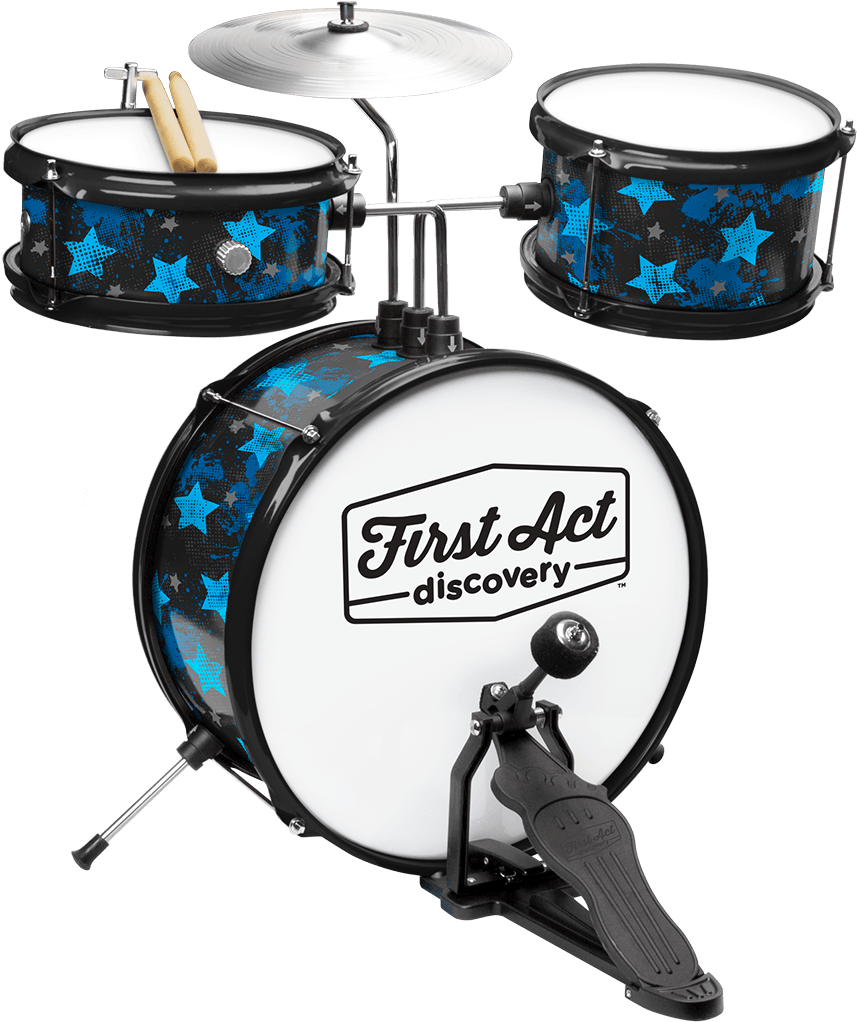 Rock Stars Drum Set - First Act Discovery Drum Set Blue (880x1200), Png Download
