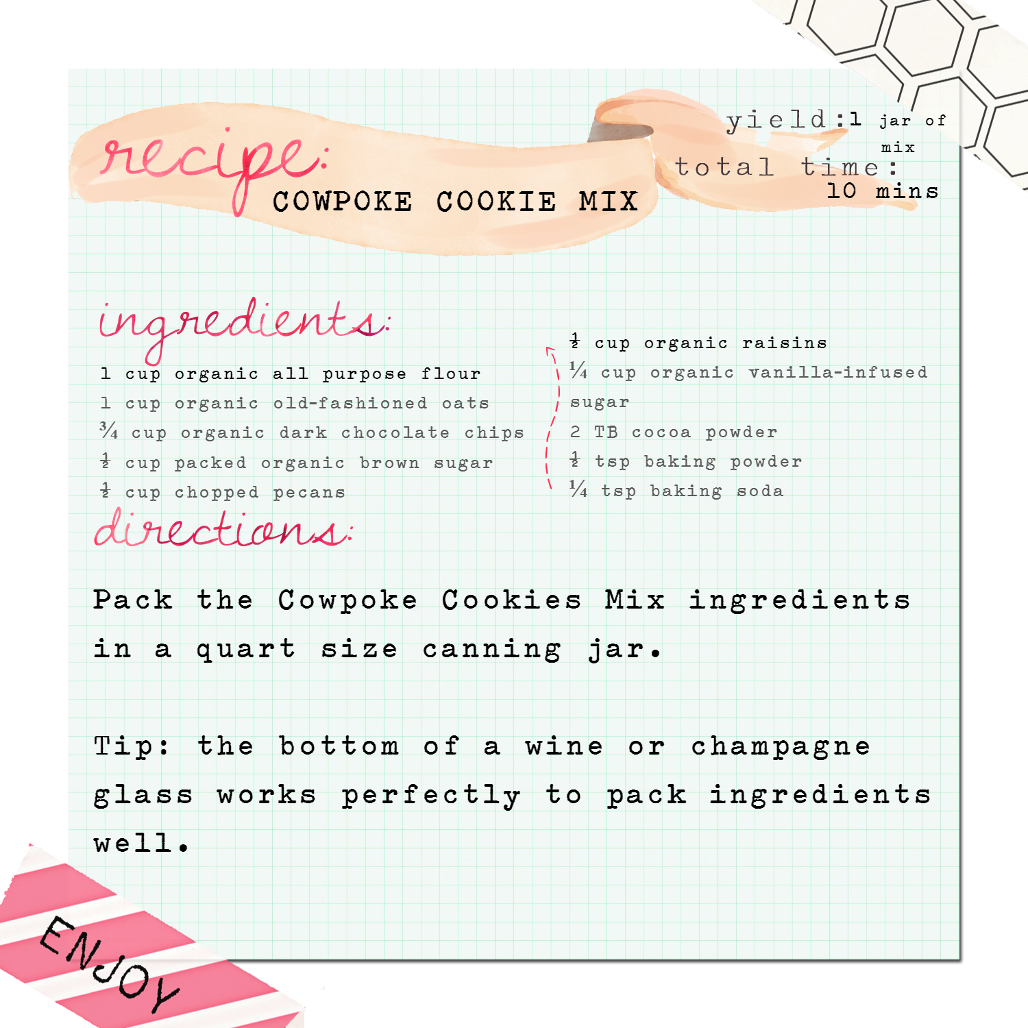 Simply Pack The Dry Ingredients In A Mason Jar And (1500x1500), Png Download