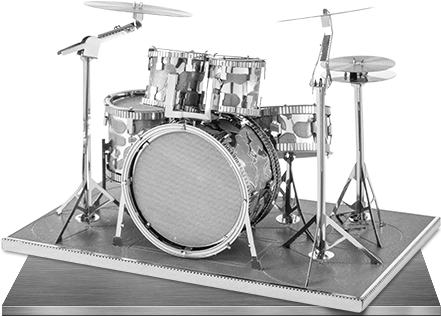 Picture Of Drum Set - Metal Earth Drum Set (440x330), Png Download