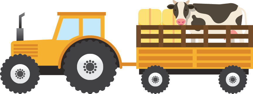 Tractor - Farm (864x321), Png Download