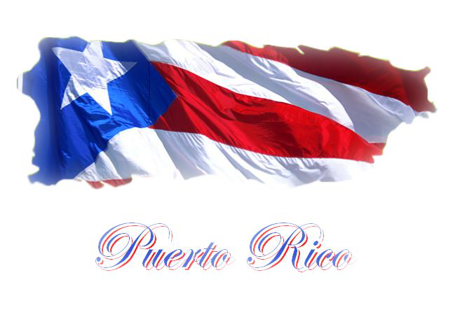 Puerto Rico Island With Flag (656x453), Png Download