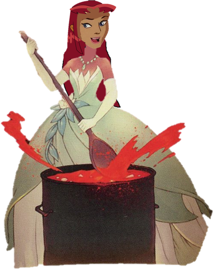 Starfire Dressed As Lily Pad Gown-0 - Spoon (911x972), Png Download