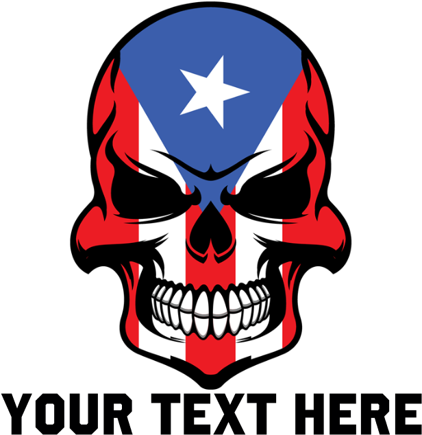 Puerto Rican Flag Skull Drinking Glass - Puerto Rican Flags Designs (700x700), Png Download