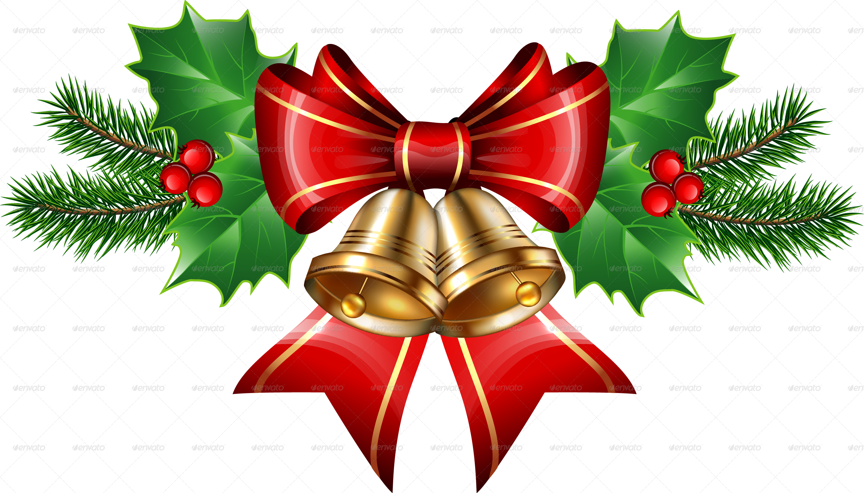Simple Xmas Bell Png (2868x1638), Png Download
