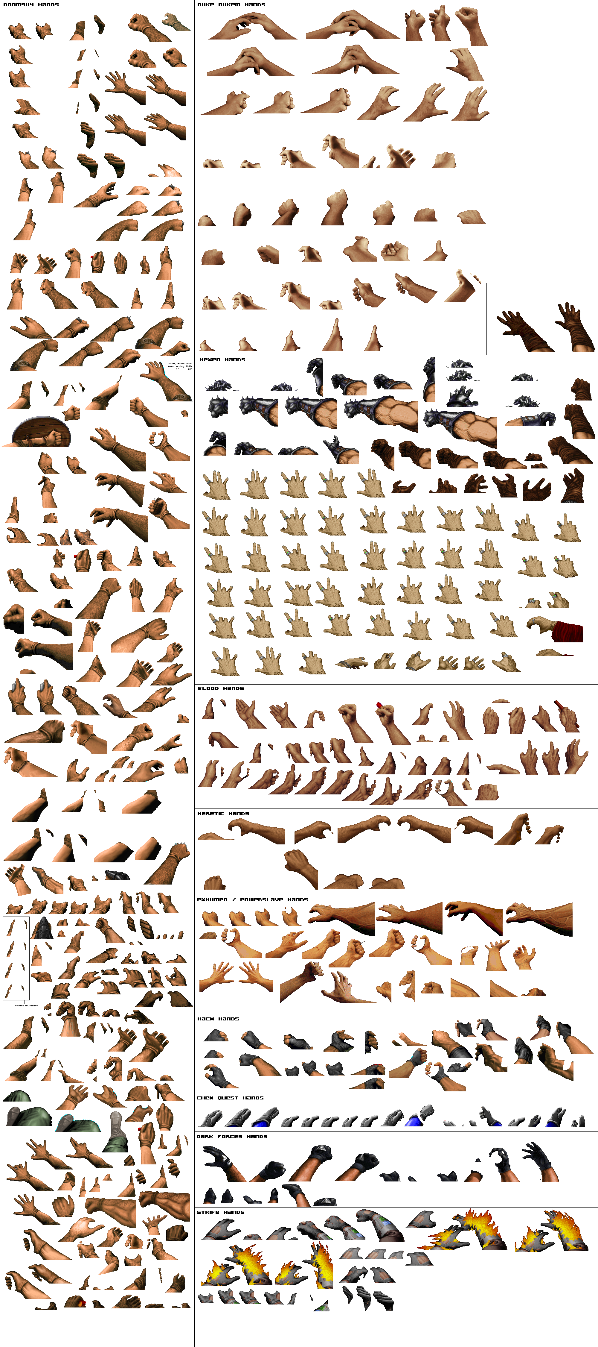 Fiybdsi - Doom Hand Template (2000x4500), Png Download