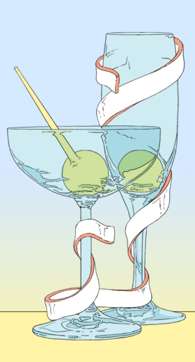 The Champagne Coupe, Or Saucer, Is Shallow And Rounded - Cartoon (280x520), Png Download