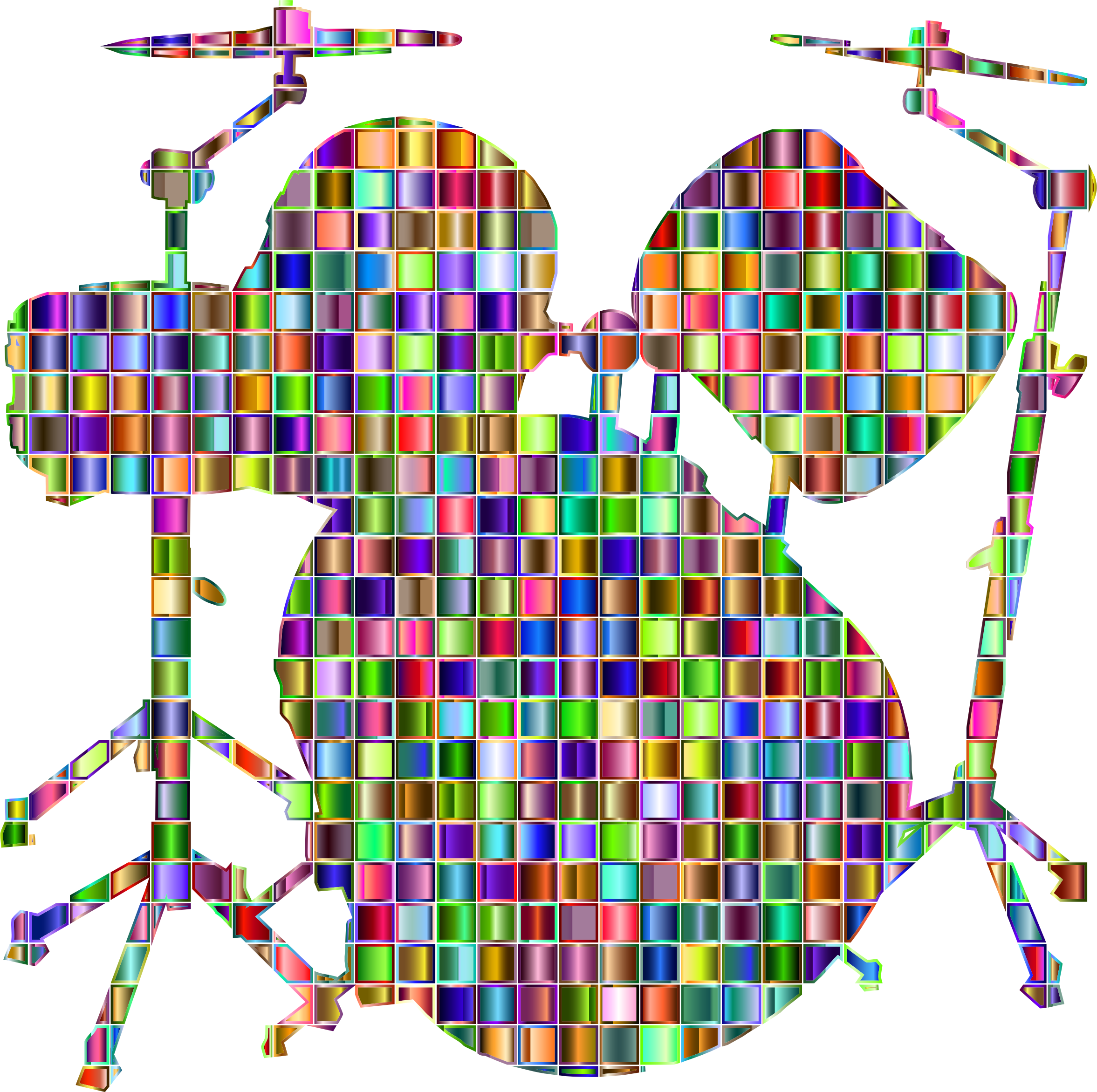 Drum - Chromatic Rainbow Big-hearted Woman Round Ornament (2354x2344), Png Download