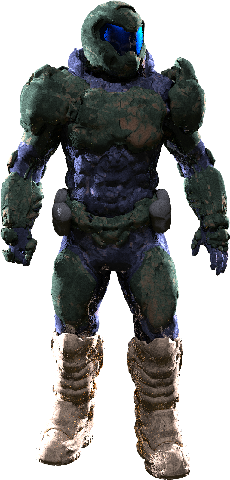 Doom Png - Doom Slayer 3d Model (1920x1821), Png Download