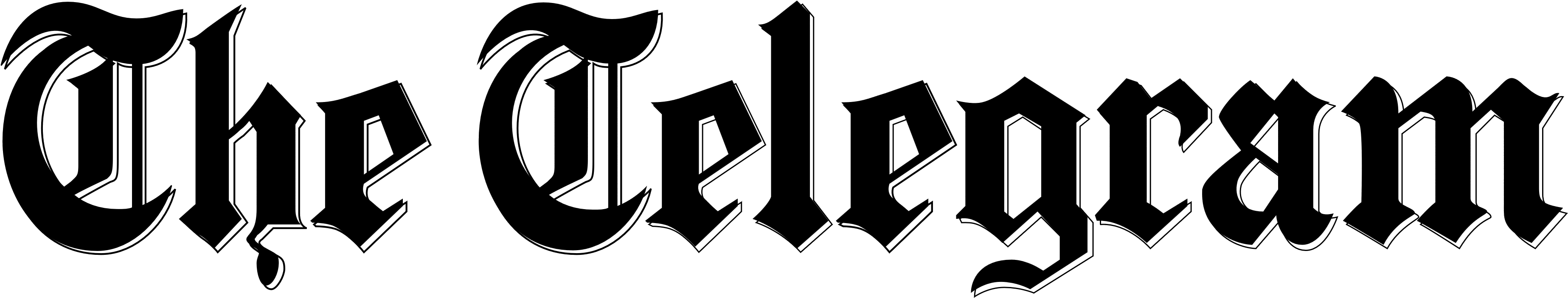 The Telegram Logo, Black - Telegram Logo (3800x931), Png Download