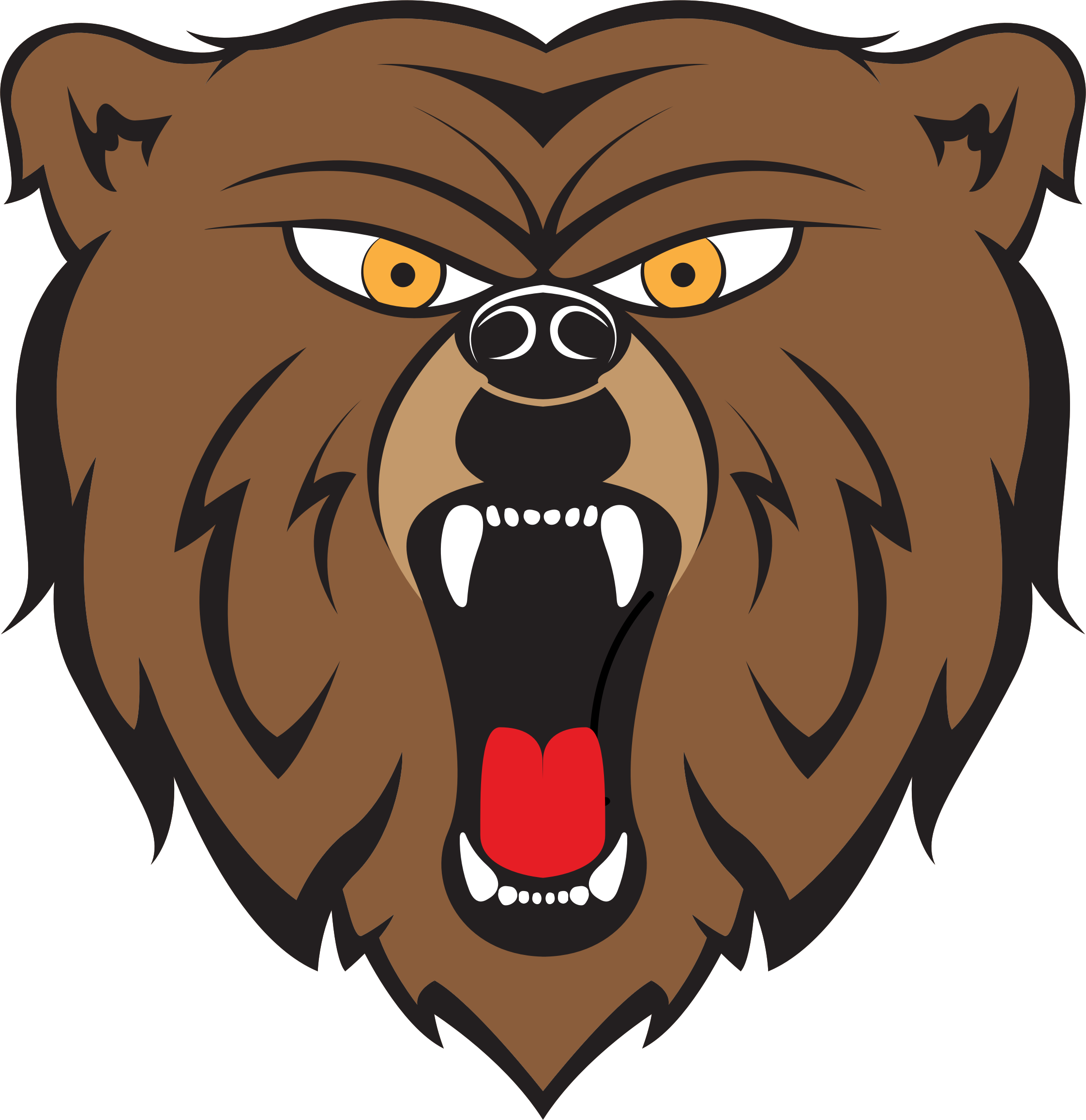 Big Image - Cartoon Angry Bear (2244x2314), Png Download