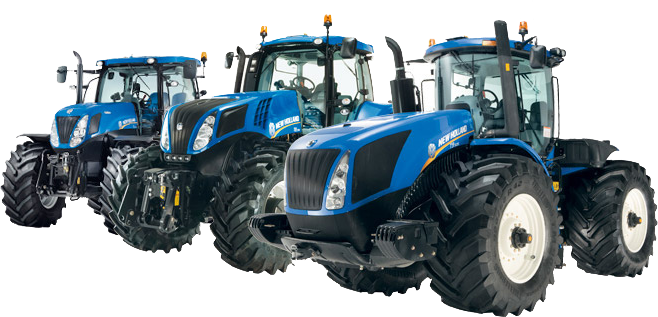 New Holland Tractor Lineup - Britains 1:32 Scale New Holland Tractor (658x317), Png Download