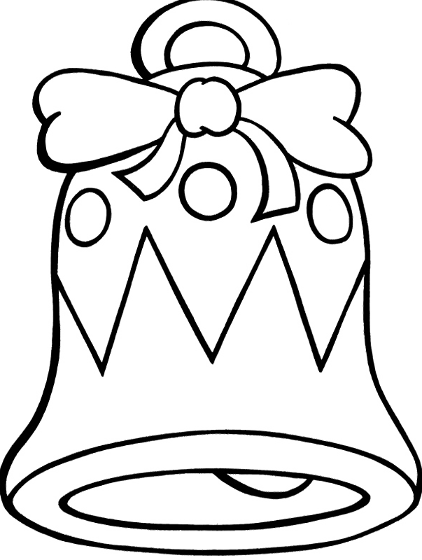 Christmas Bell Clipart Downloadable - Colouring Pages Of Christmas Bells (603x800), Png Download