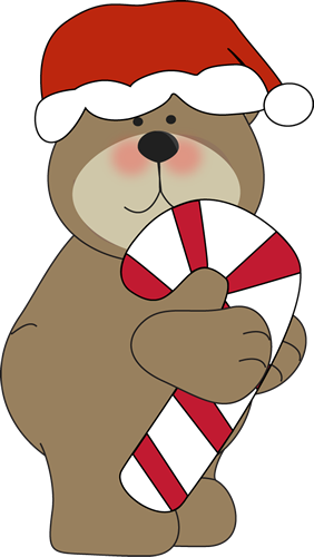 Christmas Brown Bear - Cute Christmas Clip Art (282x500), Png Download