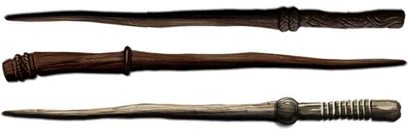 Three Wands - Dungeons And Dragons Wands (721x393), Png Download