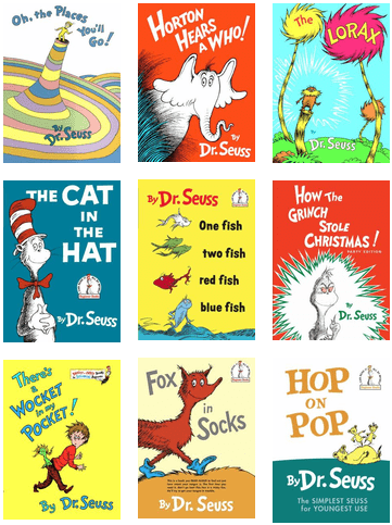 Dr Seuss Books (436x528), Png Download