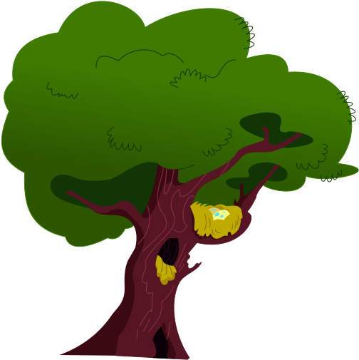 Zixbrony, Background Tree, Bird Nest, Egg, Keep Calm - Tree With A Nest (506x530), Png Download