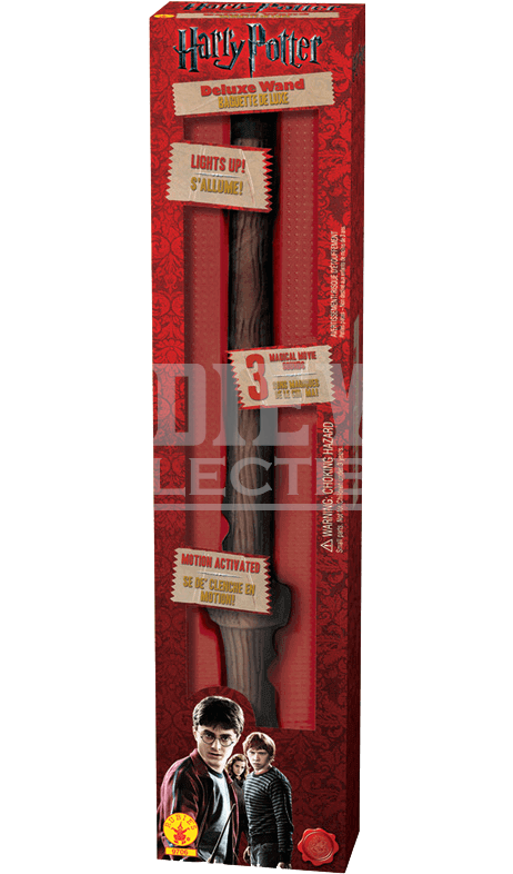 Harry Potter Deluxe Wand From Harry Potter - Harry Potter Wand With Light And Sound Halloween Accessory (823x823), Png Download