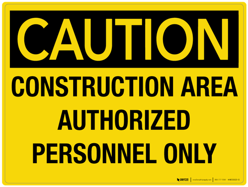 Construction Area Authorized Personnel Only - Construction (500x500), Png Download