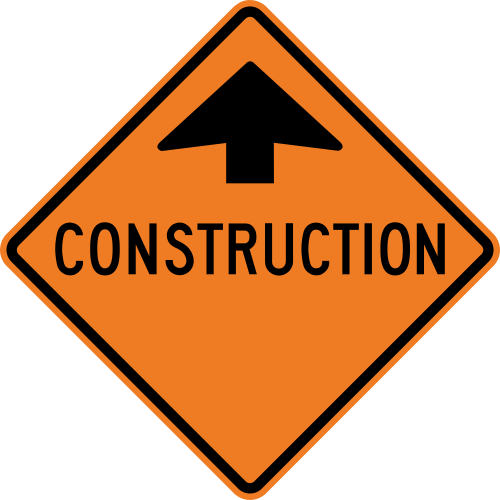 Construction Sign Png Png Download - Trucks Entering And Exiting Sign (500x500), Png Download