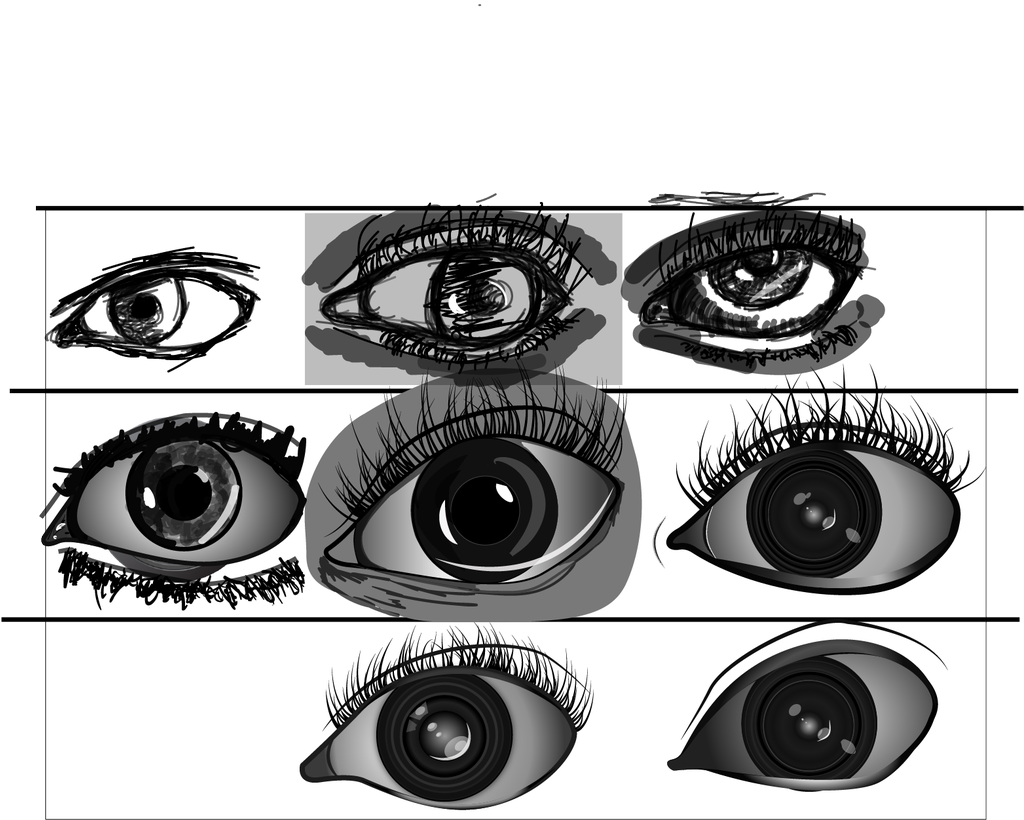 Sketching Eyes Digitally After A Few Weeks Please Crit - Close-up (1023x864), Png Download