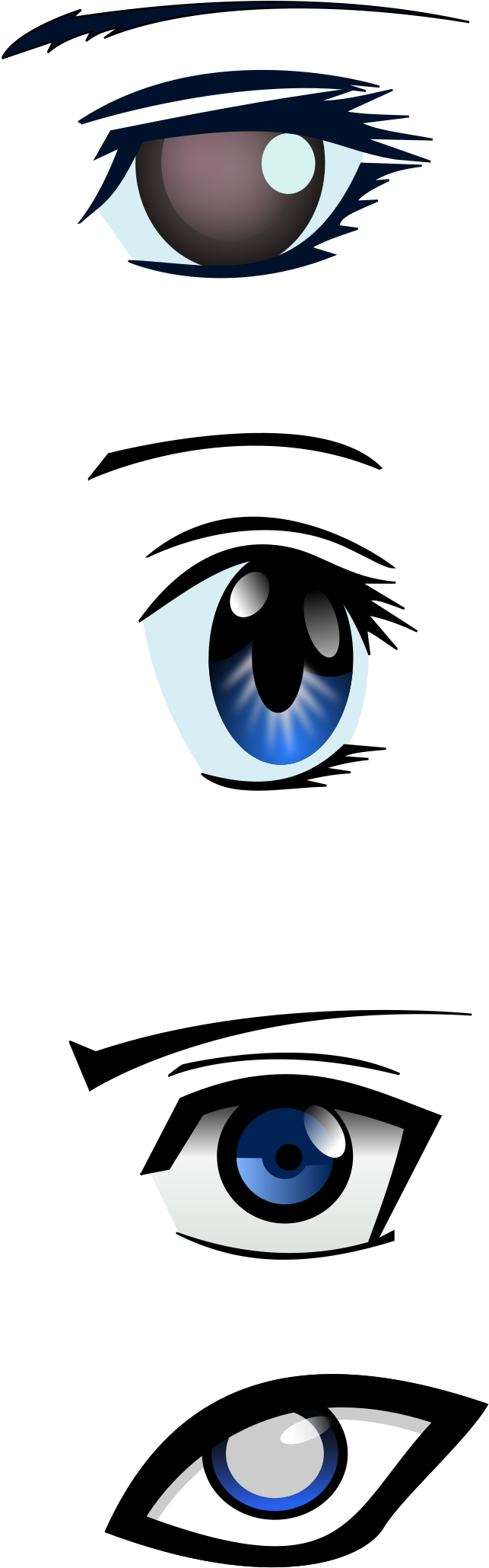 This Free Icons Png Design Of Manga Eyes (800x2400), Png Download