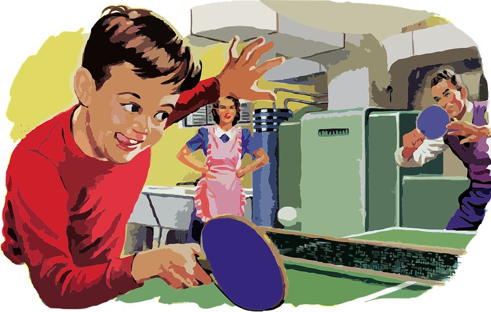Vintage Table Tennis Signs (960x611), Png Download