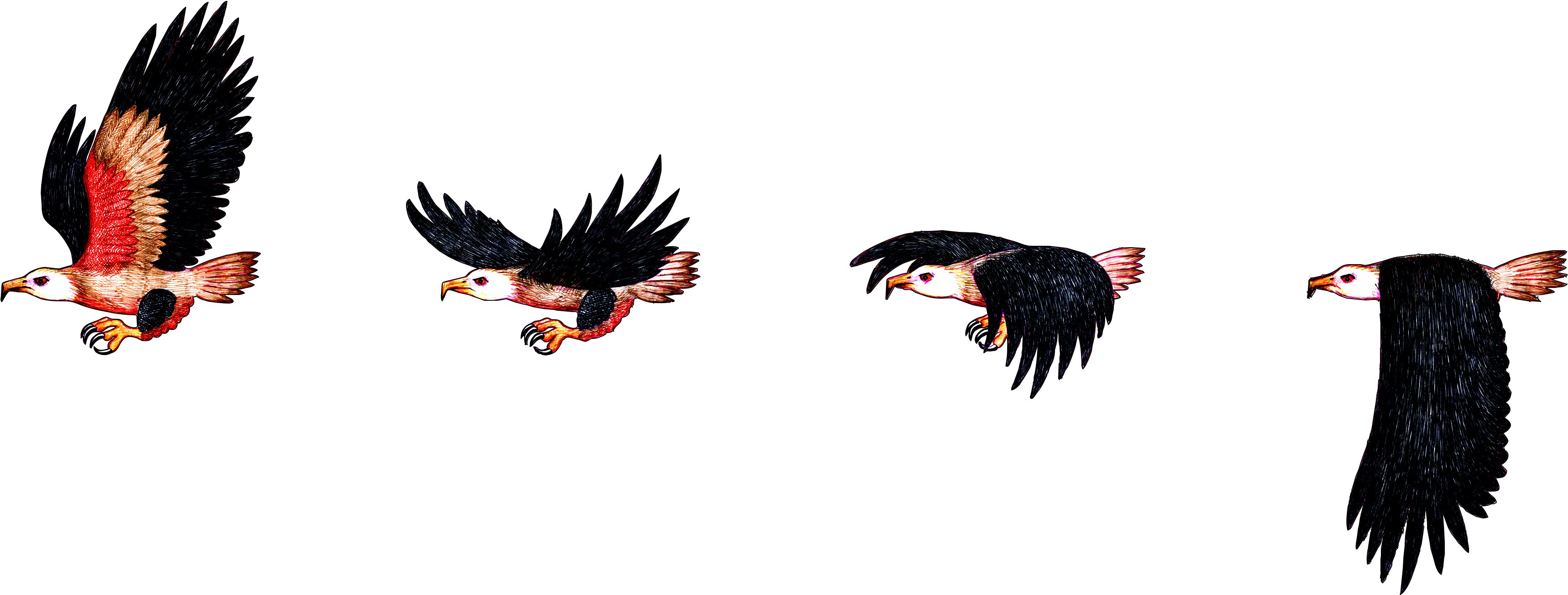 Hd Img, Flight Of The Eagle - Flight (3894x1333), Png Download