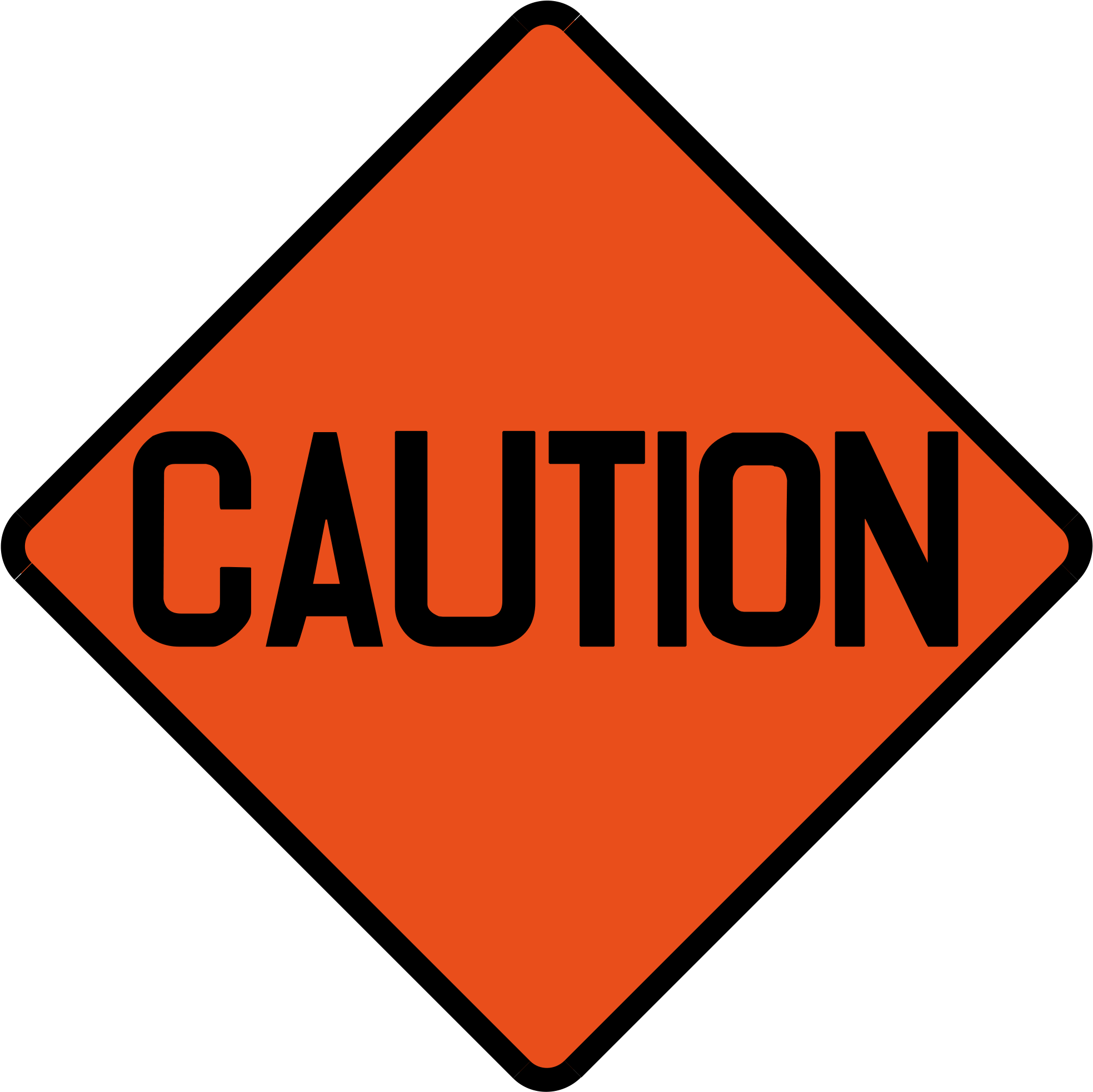 Clipart Freeuse Library File Singapore Signs Temporary - Caution Construction Sign Orange (600x600), Png Download