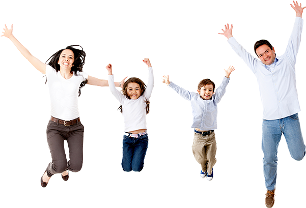 Image - Family Jumping (960x422), Png Download