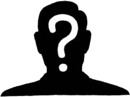 Silhouette Of Man With Question Mark - Silhouette With A Question Mark (448x330), Png Download