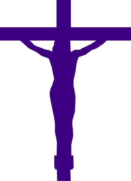 Black - Christian - Cross - Png - Jesus On Cross Silhouette (432x596), Png Download
