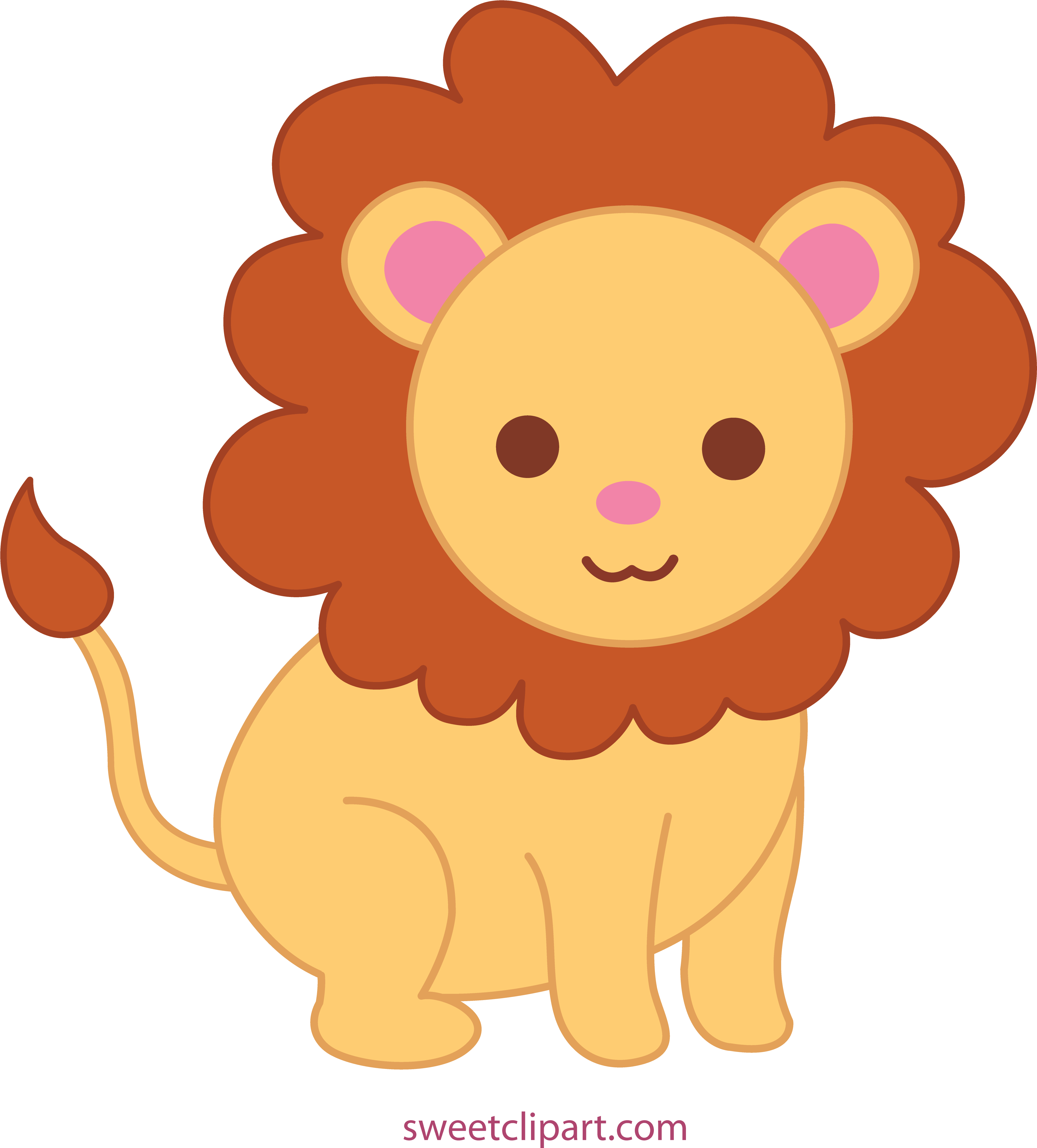 Baby Vector Lion - Cute Clipart (3975x4411), Png Download