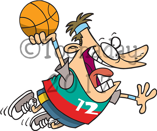 Cartoon Basketball Guy (600x450), Png Download