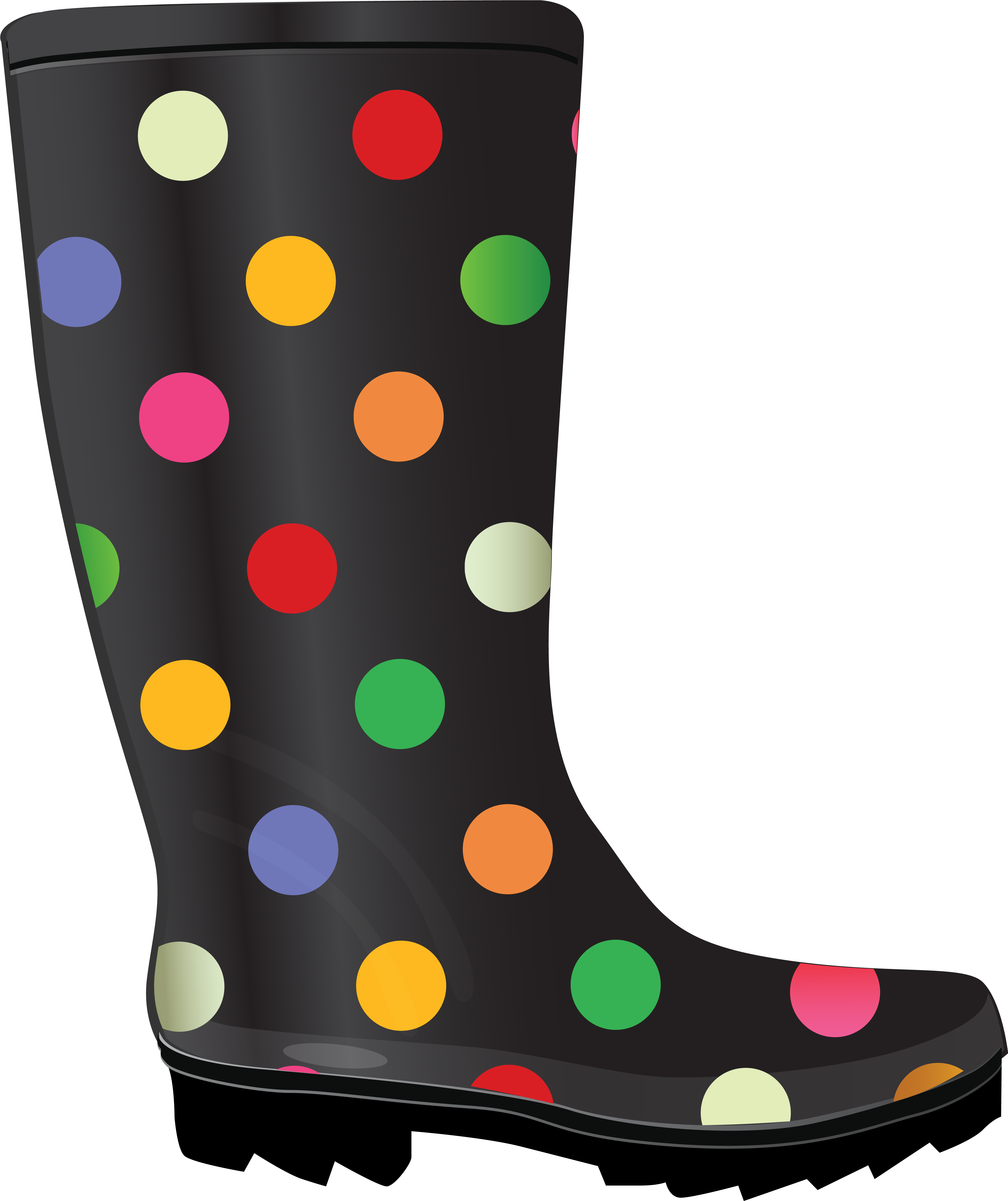 Vector Stock Dotted Rubber Boots Png Image Gallery - Free Clipart Rain Boots (4482x5338), Png Download