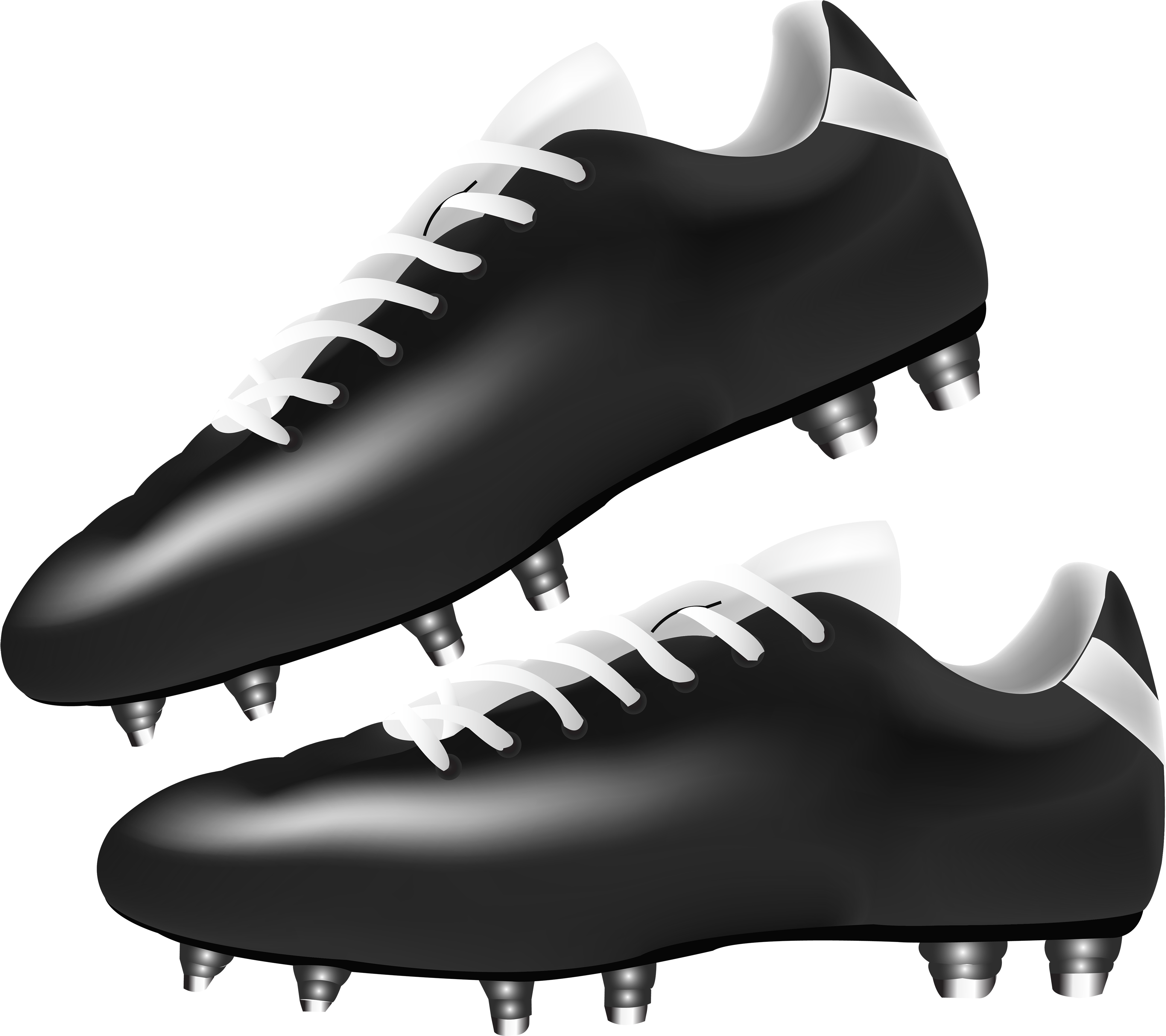 Black Football Boots Png Clipart - Football Boots Png (4000x3553), Png Download