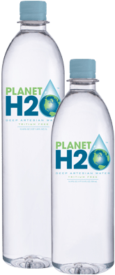 Planet H2o Bottled Water - Planet H2o Natural Artesian 1 Liter Case (400x400), Png Download