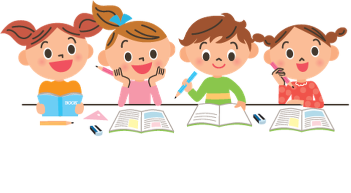 Graphic Library Stock Collection Of High Quality Free - Children Studying Clip Art (710x395), Png Download
