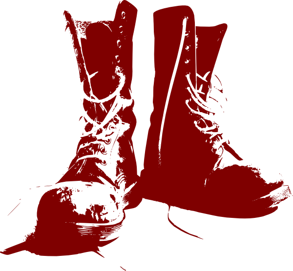 Boots Clip Art At Clker - Combat Boots Clipart (600x556), Png Download