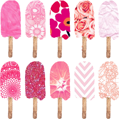 Patterned Pops - Clgift Ice Cream Desert Sweet Woman Wallet Pink Ice (437x436), Png Download