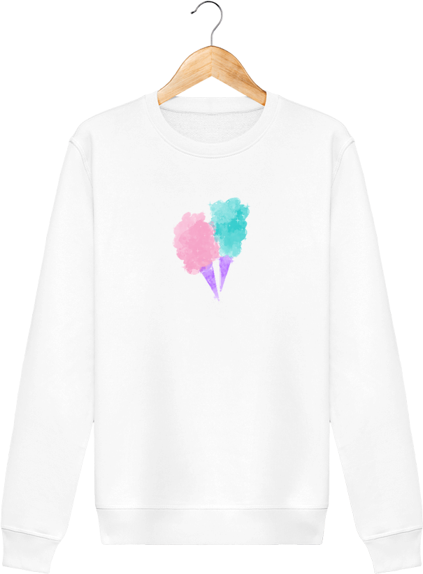 Sweat Col Rond Unisex Stanley Stella Rise Watercolor - Sweatshirt (690x850), Png Download