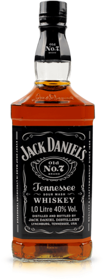 Jack Daniels Black 1l - Jack Daniels Png (400x609), Png Download