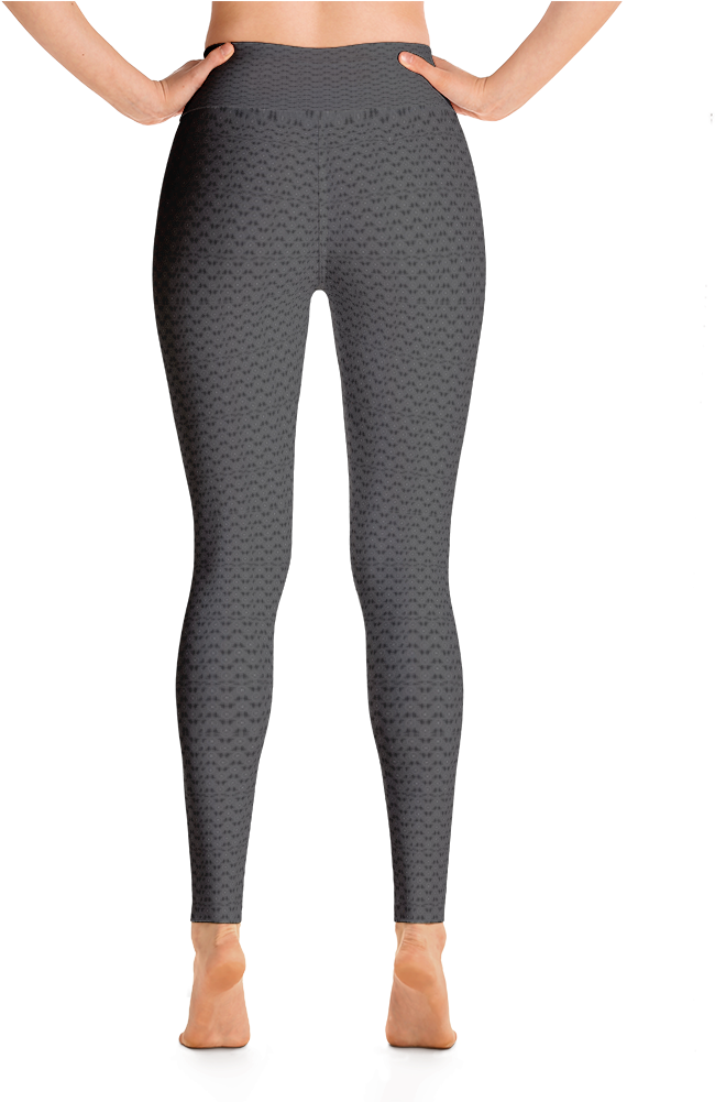 Vintage Black Lace Pattern Leggings - Leggings (1000x1000), Png Download