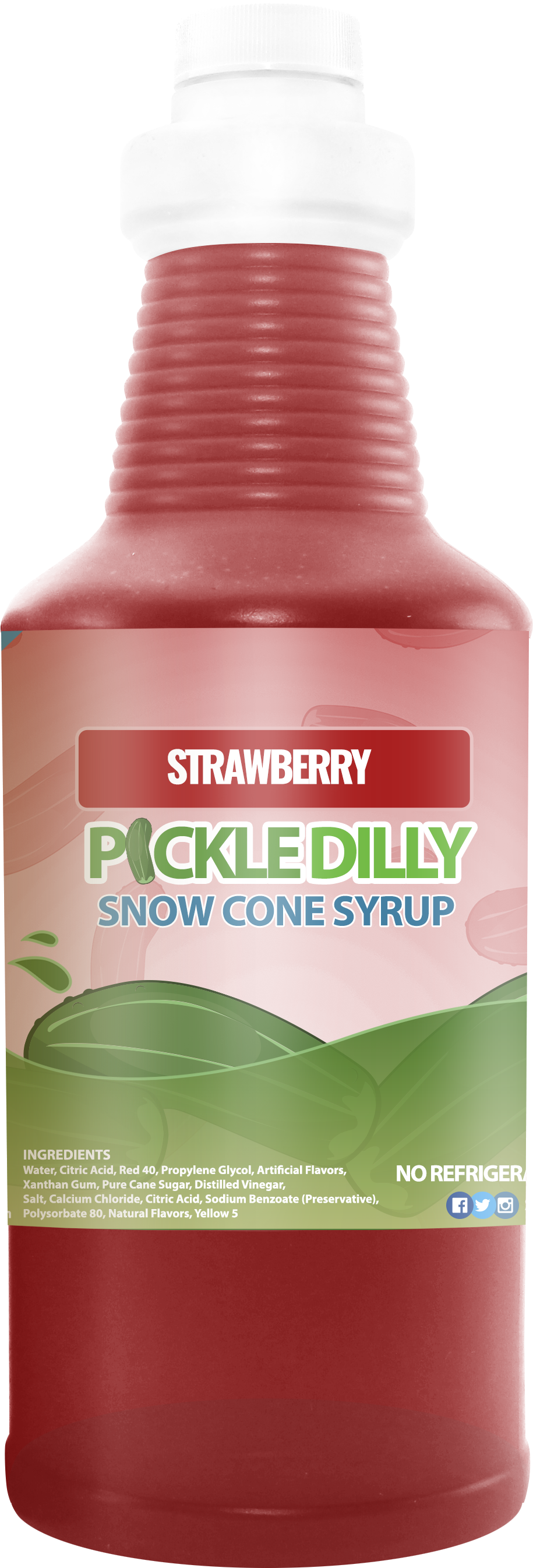Strawberry Pickle Dilly Snow Cone Syrup - Syrup (3000x3000), Png Download