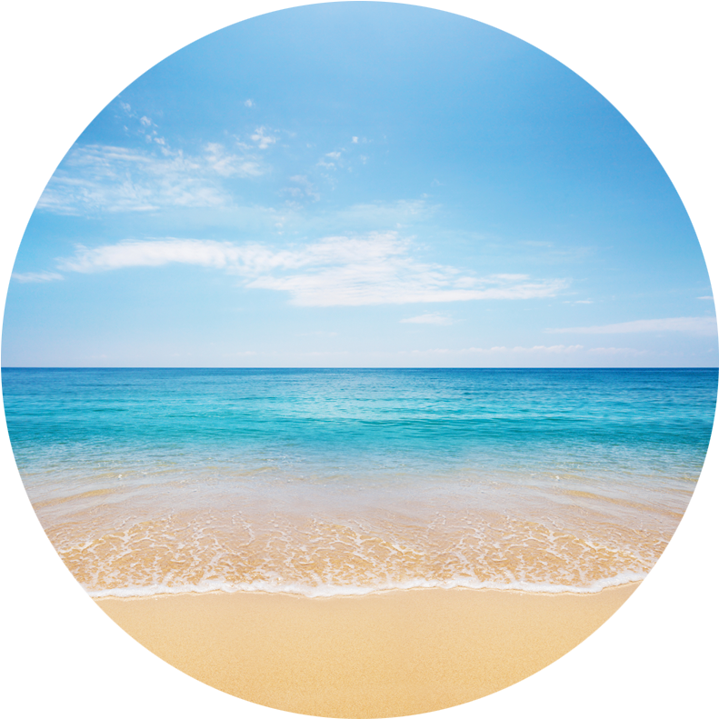 Beach, Sea Png - Beach In A Circle (800x800), Png Download